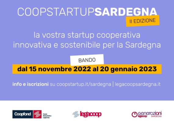 Pubblicato il bando Coopstartup Sardegna II edizione